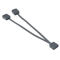 1-to-2 Addressable RGB LED Splitter Cable- Turn one lighting connection into two.- Converts one 5V 3-pin addressable RGB LED connector into two 5V 3-pin addressable RGB LED connectors- Length: 12cm- Split and extend a lighting connection.- Compatible with ASRock