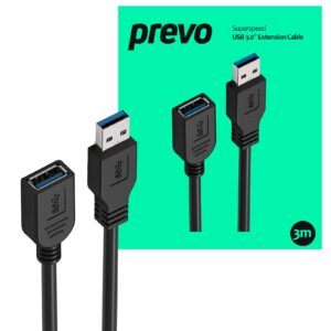 The Prevo USBM-USBF-5M-3.0 is a 5-meter USB 3.0 Extension Cable. It is designed to extend the reach of standard USB Type-A connections while maintaining high-speed data transfer capabilities<br/><br/><b>Usage and Performance</b><br/>This cable is typically used to connect distant peripherals such as High-Resolution Cameras