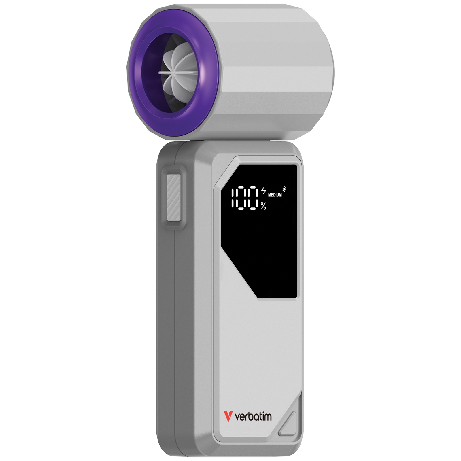 Cool 'n' Go AirJet Handheld Fan - Grey/PurpleFour-Speed CoolingVerbatim Cool ’n’ Go AirJet is the perfect companion for staying cool and comfortable on the go. Compact and lightweight
