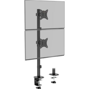 <b>Vertical Double Monitor Mount For 13-32" Screens</b><br/><br/><b>SPACE-SAVING SET UP</b><br/>Save valuable desktop space with your VonHaus vertical dual monitor arm
