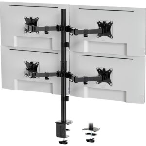 <b>Quad Monitor Mount For 13-32" Screens</b><br/><br/><b>SPACE-SAVING SET UP</b><br/>Save valuable desktop space with your VonHaus quad monitor arm