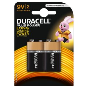 Duracell Plus Power batteries have been engineered to deliver just the right level of power for most of your household needs. <br/><br/><b>Battery Size</b><br/>9V<br/><br/><b>Battery Type</b><br/>Alkaline<br/><br/><b>Product Family</b><br/>Power Plus<br/><br/><b>Pack Quantity</b><br/>2