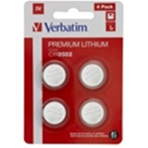 <b>Verbatim CR2032 3V Lithium Battery (4 pack)</b><br/><br/><b>Product Details</b><br/><br/>Premium Lithium CR2032 Coin Cell Batteries<br/><br/>For smaller electronic devices