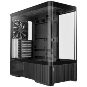 <b>Antec Constellation C5 Air</b><br/><br/><b>Curved Glass Panel</b><br/>Curved glass design with three-sided tempered glass for a wide panoramic view.<br/><br/><b>Vertical Cooling</b><br/>Supports up to 6 fans