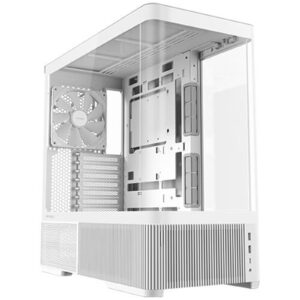 <b>Antec Constellation C5 Air</b><br/><br/><b>Curved Glass Panel</b><br/>Curved glass design with three-sided tempered glass for a wide panoramic view.<br/><br/><b>Vertical Cooling</b><br/>Supports up to 6 fans