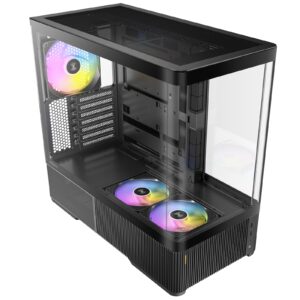 <b>Antec Constellations C6 Curve</b><br/><br/><b>Curved Glass Panel</b><br/>Curved glass design with three-sided tempered glass for a wide panoramic view.<br/><br/><b>Vertical Cooling</b><br/>Supports up to 6 fans