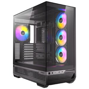 <b>Antec C7 ARGB</b><br/>Mid-Tower Gaming Case<br/><br/><b>Unique Design & Powerful Heat Dissipation</b><br/>The Antec C7 ARGB features a sleek design with a tempered glass side panel to showcase your gaming setup. It comes with 3x 120mm ARGB fans and 1x 140mm ARGB fan pre-installed