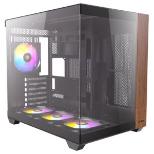 <b>CX800 Wood ARGB Mid-Tower PC Case</b><br/><br/><b>Stunning Design & Panoramic View</b> The <b>Antec CX800 Wood ARGB</b> mid-tower case combines sleek aesthetics with advanced functionality. It features a unique 270° panoramic tempered glass side panel