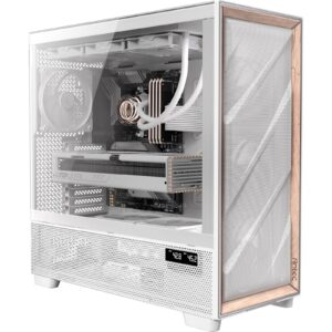 The Antec FLUX PRO White full tower case embodies the pinnacle of design and performance for gaming enthusiasts. The case integrates Antec's cutting-edge F-LUX Platform (Flow Luxury)