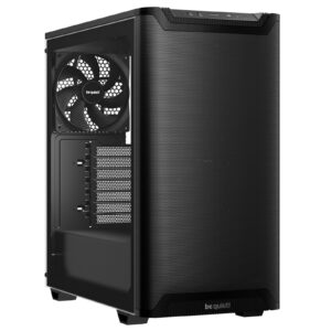 The be quiet! Pure Base 501 Airflow Window Black is a compact and versatile ATX case designed for both gaming and office PCs. It features a sleek front panel and an airflow top cover for a classic