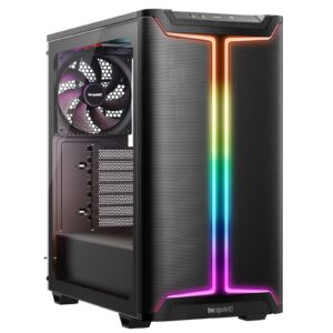The <b>Pure Base 501 DX Black</b> is crafted with a focus on cooling efficiency and noise reduction. Its front panel features a mesh design that allows for optimal airflow