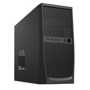 The CiT elite is a budget focused Micro-ATX chassis aimed at business and home office solutions. The Elite is one of the best air cooling solutions with a full mesh front panel for a professional look and is equipped with a USB3 port on the front of the I/O panel. The Elite also includes a rear 80mm fan. <br/><br/>The Elite is an ideal choice for anyone looking to build an office or home based PC on a budget.<br/><br/>- Full mesh front panel with 1 x USB 3.0<br/>- Black chassis with 80mm rear cooling fan included<br/>- Micro ATX chassis with a simple design<br/>- Intel Approved TAC2.0 thermal chassis<br/>- Black coated interior<br/><br/><b>PSU Specifications</b><br/><b>Max PSU Rail Output</b><br/>+3.3V: 15A<br/>+5V: 15A<br/>+12V: 30A<br/>-12V: 0.5A<br/>+5VSB: 2.5A<br/><br/><b>PSU Connectors</b><br/>20 + 4pin ATX Mainboard: 1<br/>4pin +12V CPU: 1<br/>SATA: 3<br/>4pin Molex: 2<br/>FDD: 1<br/><br/><b>Case Specifications</b><br/><b>Form Factor</b><br/>Micro Tower<br/><br/><b>Motherboard Support</b><br/>Micro ATX<br/>Mini-ITX<br/><br/><b>PSU Support</b><br/>Standard ATX<br/><br/><b>PSU Location</b><br/>Top<br/><br/><b>Body Material</b><br/>0.5mm SPCC<br/><br/><b>Front Bezel Material</b><br/>Mesh<br/><br/><b>Side Panel</b><br/>Vented<br/><br/><b>Internal Cable Management Depth</b><br/>21mm<br/><br/><b>Drive Bays</b><br/>2 x 5.25" External<br/>2 x 3.5" External<br/>3 x 3.5" Internal<br/>2 x 2.5" Internal<br/><br/><b>Drive Bay Notes</b><br/>External Bays include 2 x 5.25" Bays & 2 x 3.5" Bays<br/><br/><b>Expansion Slots</b><br/>4 x Full Size<br/><br/><b>Cooling</b><br/>Front: None<br/>Top: None<br/>Rear: 1 x 80mm Fan (1 x 80mm Fan Inc.)<br/>Side: None<br/>Bottom: None<br/><br/><b>IO Ports</b><br/>1 x USB 3.0<br/>1 x USB 2.0<br/>1 x HD Audio<br/><br/><b>GPU Max Length</b><br/>330mm<br/><br/><b>CPU Cooler Maximum Height</b><br/>160mm<br/><br/><b>Front Bezel Colour</b><br/>Black<br/><br/><b>Body Colour</b><br/>Black<br/><br/><b>PSU Included</b><br/>Yes<br/><br/><b>Dimensions ( W x H x D )</b><br/>173 x 370 x 417 mm<br/><br/><b>Weight</b><br/>4.1kg