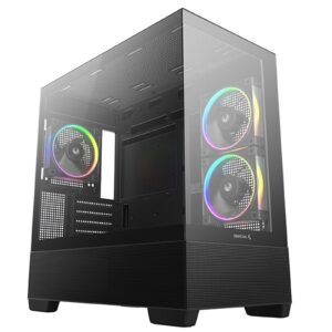 <b>Deepcool CG380 3F  panoramic Micro-ATX case