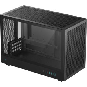<b>The DeepCool CH260</b> is a compact Micro-ATX case designed to offer high airflow and versatile component compatibility. It features a sleek black design with a tempered glass side panel