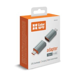 <b>ColorWay CW-AD-AC</b><br/>The Colorway USB-A to Type-C adapter is a miniature adapter that allows you to charge and synchronize mobile gadgets with PCs or laptops that have a USB Type-C interface. This adapter will also be a great solution for connecting various peripheral equipment or media with the interface USB-A. The adapter has miniature dimensions
