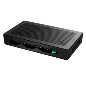 <b>SC790</b><br/>2-in-1 PWM & RGB Hub<br/>The DeepCool SC790 2-in-1 PWM & RGB hub provides fan and lighting control for up to 6 total PWM ARGB fans simultaneously while occupying minimal headers on a motherboard.<br/><br/><b>Compatible with...</b><br/>- Asus Aura Sync<br/>- Gigabyte RGB Fusion<br/>- MSI Mystic Light Sync<br/>- ASRock Polychrome Sync<br/><br/><b>PWM & ARGB SPLITTER HUB</b><br/>The SC790 connects to a 3-pin 5V ARGB header and 4-pin PWM header on a motherboard and extends their signal to connect up to 6 PWM ARGB fans for total synchronization. The included SATA interface ensures stable continuous power for all connected devices.<br/>- The compact and sturdy case is also magnetic