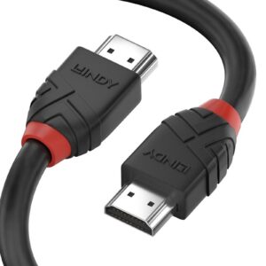 <b>The Lindy 36470 is a 0.5-metre High-Speed HDMI 2.0 cable from Lindy’s entry-level "Black Line" series. It is designed for reliable 4K video and audio transmission in home or small office environments</b><br/><br/><b>Key Specifications</b><br/><br/><b>Resolution & Performance</b><br/>Supports UHD resolutions up to 4096x2160@60Hz (4:4:4 8-bit) with a total bandwidth of 18Gbps<br/><br/><b>Audio Features</b>Capable of transmitting 32-channel audio and supports high-definition formats like Dolby TrueHD and DTS-HD MasterAudio<br/><br/><b>Construction</b><br/>Features a triple-shielded design with 30AWG copper-coated steel conductors to resist corrosion and interference<br/><br/><b>Connectors</b><br/>Equipped with nickel-plated connectors and gold-flashed contacts for better signal integrity.<br/><br/><b>Ethernet & ARC</b><br/>Includes a dedicated HDMI Ethernet Channel and supports Audio Return Channel (ARC) for simplified audio setups<br/><br/><b>Specification</b><br/><br/><b>Connectors</b><br/><br/><b>Connector A</b><br/>HDMI Type A Male<br/><br/><b>Connector B</b><br/>HDMI Type A Male<br/><br/><b>Housing Material</b><br/>PVC<br/><br/><b>Connector Plating</b><br/>Nickel<br/><br/><b>Pin Construction</b><br/>Phosphor Bronze<br/><br/><b>Pin Plating</b><br/>Gold Flash<br/><br/><b>Dimensions (approx.) W x D x H</b><br/>19.2 x 34.1 x 10.6 mm<br/><br/><b>Cable Construction</b><br/><br/><b>Length</b><br/>0.5m (1.64ft)<br/><br/><b>Standard</b><br/>High Speed HDMI with Ethernet<br/><br/><b>Colour</b><br/>Black<br/><br/><b>Type</b><br/>Round<br/><br/><b>Jacket Diameter</b><br/>6 mm (0.24in)<br/><br/><b>Jacket Material</b><br/>PVC<br/><br/><b>Conductor Material</b><br/>Copper Coated Steel<br/><br/><b>Conductor Gauge</b><br/>30AWG<br/><br/><b>Shielding</b><br/>Aluminium Foil<br/><br/><b>Specification</b><br/><br/><b>Supported Bandwidth</b><br/>18Gbps<br/><br/><b>Maximum Resolution</b><br/>4096 x 2160@60Hz 4:4:4 8bit<br/><br/><b>Nominal Attenuation</b><br/>300kHz-825MHz <5dB