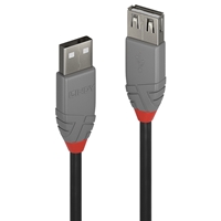Anthra Line</b><br/><br/><b>Key Features</b><br/>Professional choice USB 2.0 Type A Extension cable for commercial and high performance AV and IT installations<br/>Supports data transfer speeds up to 480Mbps<br/>Robust PVC housing