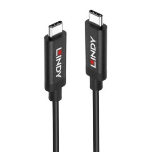 USB active cables allow users to extend the connection distance between two USB devices. These cables feature integrated active electronics to boost the signal for high speed data transfer.<br/><br/>The Lindy USB 3.2 Gen 2 Active Cable uses built-in active electronics to extend the cable length of a USB device by an additional 5m whilst continuing to support fast and efficient data transfer rates of up to 10Gbps as well as Displayport 1.4 Alternate Mode. It combines data