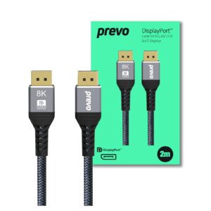 <b>prevo</B><br/>Premium Cable Series<br/><br/>prevo DisplayPort 1.4 cables support the latest HDR and Ultra High Definition technologies