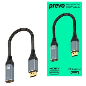 The prevo DisplayPort to HDMI Adapter allows you to connect laptops