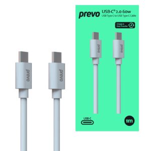 <b>prevo</b><br/>Premium Cable Series<br/><br/>prevo USB-C® 2.0 to USB-C cables with reliable
