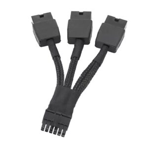 Replacement Cable: This is an original replacement 12VHPWR 12+4Pin PCIE<br/>3x8Pin(6+2P) power cable designed for Nvidia's latest RTX 40 series and RTX 50 series graphics cards.<br/>Compatibility: Compatible with the 12cf1-1pw138-30r 12VHPWR connector