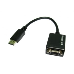 DisplayPort is a 20 pin connector similar to HDMI but designed to replace DVI/VGA. The standard was put forward by VESA to define a new royalty free audio/video connection.<br/><br/>Our DisplayPort to VGA adapters are the perfect solution for adapting your DisplayPort computer or graphics card to use a VGA monitor/device. Due to restrictions of VGA this adapter cannot carry audio.<br/><br/><b>Key Features</b><br/>- Cable length 150mm<br/>- DisplayPort v1.1 Compliant<br/>- Supports 2048 x 1152 resolutions at 24-bit colour depths<br/>- Compliant with existing VESA and Consumer Electronics Association standards<br/>- Plug and play capabilities<br/>- Supports up to and including 1080p at 24bpp