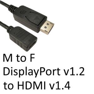 <b>Key Features:</b><br/><br/>DisplayPort is a 20 pin connector similar to HDMI but designed to replace DVI/VGA. The standard was put forward by VESA to define a new royalty free audio/video connection.<br/><br/>Our DisplayPort to HDMI adaptors are the perfect solution for adapting your DisplayPort computer or graphics card to use a HDMI monitor/device/TV.<br/><br/><b>Specification</b><br/><br/>    Display port v1.1 Compliant<br/>    Passive adaptor<br/>    HDMI V1.3b compliant<br/>    Enable high quality optional digital audio transmissions<br/>    Supports a full 1080P resolution<br/>    24-bit color depths<br/>    4.5cm cable