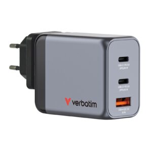 <b>65W 3-Port GaN Wall Charger</b><br/><br/><b>Product Details</b><br/><br/>Supports charging of up to 3 devices simultaneously with a maximum total output of 65W<br/><br/>Equipped with 2 x USB-C PD 3.0 up to 65W and 1 x USB-A QC 3.0 up to 30W<br/><br/>Integrated GaN technology provides efficient charging and generates less heat<br/><br/>Great travel companion thanks to foldable US prongs