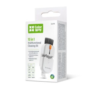 <b>ColorWay CW-1111</b><br/>The ColorWay 10-in-1 cleaning kit is all you need for safe and effective care of your electronic devices. This set includes tools for thorough cleaning of headphones