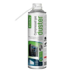 Compressed gas duster in a compact can