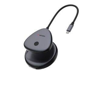 <b>Verbatim Share My Screen 4K</b><br/><br/><b>Product Details</b><br/><br/>USB-C Wireless 4K Display Adapter with Hub<br/><br/>Enjoy unparalleled 4K resolution at 30Hz for presentations