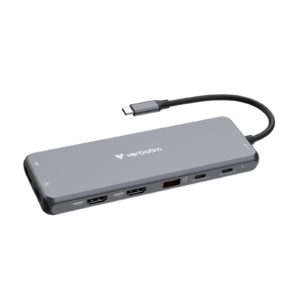 <b>Verbatim USB-C Pro Multiport Hub</b><br/><br/><b>Product Details</b><br/><br/>Transform a single USB-C port into thirteen ports including dual HDMI