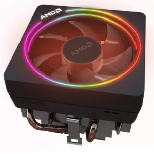 <b>AMD Wraith Prism</b><br/><br/><b>Socket Compatibility</b><br/>AM4<br/><br/><b>Fan Size</b><br/>96mm<br/><br/><b>Fan Speed</b><br/>2700RPM<br/><br/><b>LED Lighting</b><br/>RGB<br/><br/><b>Base Size</b><br/>Tall<br/><br/><b>Heatsink Material</b><br/>Aluminium<br/><br/><b>Contact Material</b><br/>Copper<br/><br/><b>Heatpipe Material</b><br/>Ciooer<br/><br/><b>Thermal Paste</b><br/>Pre-applied<br/><br/><b>Packaging</b><br/>OEM Black Box<br/><br/><b>Note</b><br/>Model numbers may vary<br/>