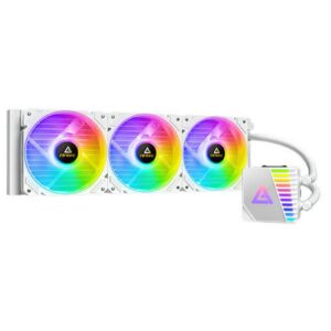 <B>ARGB SYMPHONY 360</B><br/>Newly Designed All-in-One Liquid Cooler<br/>Chromatic ARGB Lighting Pump Head<br/>ARGB PWM Fan<br/>EPDM & IIP High Density Tube<br/>Water Pressure of 1.2m Height<br/><br/>The brand-new Symphony ARGB AIO liquid cooler delivers a cooling solution with unique ARGB lighting. The mirror ARGB lighting bar gives a subtle and beautiful color scheme. Specifically designed using EPDM+IIP high-density tubes and 14 dense cooling fins