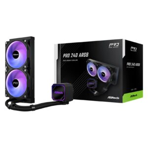 <b>ASRock Pro 240 ARGB AIO Liquid CPU Cooler </b><br/><br/><b>Pro 240 ARGB</b><br/>Optimized for stability