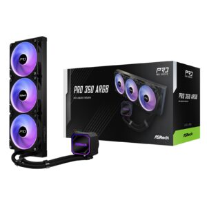 <b>ASRock Pro 360 ARGB AIO Liquid CPU Cooler </b><br/><br/><b>Pro 360 ARGB</b><br/>Optimized for stability