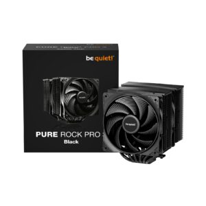 <b>PURE ROCK PRO 3</b><br/><br/><b>Impressively Performant and Compact</b><br/>Boost your system with the impressively high cooling performance of Pure Rock Pro 3 Black and its specially designed Pure Wings 3 fans. Underneath its striking heatsink with a black cover for a sleek