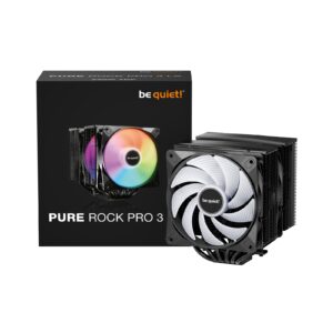 <b>PURE ROCK PRO 3</b><br/><br/><b>Impressively Performant and Compact</b><br/>Boost your system with the impressively high cooling performance of Pure Rock Pro 3 LX and spectacularly illuminated Light Wings LX fans. Underneath its striking heatsink with a black cover for a sleek
