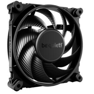 <b>SILENT WINGS 4 - 120mm PWM High Speed</b><br/>NO COMPROMISE SILENCE AND PERFORMANCE<br/>Silent Wings 4 120mm PWM high-speed combines all features of a virtually inaudible with an extremely performant fan for the most demanding applications.<br/>- Optimized fan blades for the highest performance on radiators and heat sinks<br/>- Small tip clearance and a fan frame with funnel-shaped air outlets for extremely high air pressure<br/>- Very silent operation even at maximum speed<br/>- 6-pole fan motor and fluid-dynamic bearing for less vibration and very smooth operations<br/>- Anti-vibration mounting with push pins and screwed installation option<br/>- Super-long lifespan of up to 300