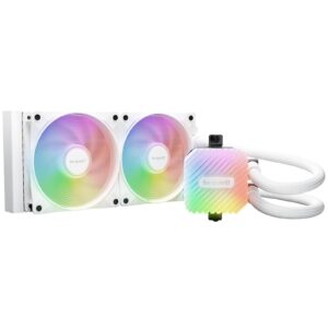 The be quiet! Light Loop 240mm White is an impressively high-performing all-in-one water cooling unit designed for users with overclocked systems. It combines exceptional cooling performance with vibrant ARGB lighting