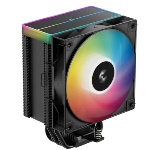 The DeepCool AG500 BK ARGB is a high-performance CPU air cooler engineered to deliver exceptional thermal control for modern desktop processors. With a single-tower design
