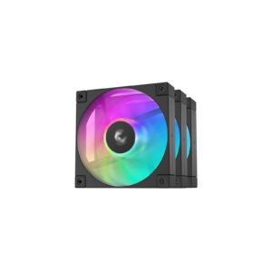 <b>DeepCool FD12 ARBG 3 in 1 Case Fan - Black)<br/><br/>The new DeepCool FD12 ARGB fans are the next evolution of the popular FC120 addressable RGB fans. Revamped with a cleaner daisy chain cable and secure connectors