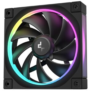 The <b>DeepCool FL12</b> is a 120mm PWM case fan designed to deliver high-performance cooling with customizable lighting effects. Its addressable RGB LEDs allow for a wide range of lighting options