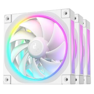 <b>DeepCool FL12-3 IN 1 ARGB 120mm PWM White Fan</b><br/><br/>The DeepCool FL12-3 IN 1 ARGB 120mm PWM Fan is designed to deliver exceptional cooling performance while adding a vibrant touch to your PC build. Featuring 36 addressable RGB LEDs