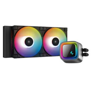 <b>LS520</b><br/>Elite Performance<br/>The DeepCool LS520 premium liquid CPU cooler maximizes cooling performance and low-noise efficiency with a 240mm radiator