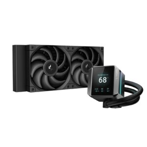 <b>MYSTIQUE 240</b><br>The MYSTIQUE series is DeepCool's new line of liquid coolers with highly sought-after customizable LCD screens. Bring your creative style to life with customized images and animated gifs on the brilliant 2.8" TFT LCD screen! The pump has also been upgraded and optimized to provide better cooling than ever before.<br><br><b>MYSTIQUE 240</b><br><b>Visualizing Your Imagination</b><br><br><b>MAGNIFICENTLY SHARP 2.8" LCD</b><br>Customize the large 2.8" TFT screen with your personalized content. The screen has a very sharp 640x480 pixel resolution and displays 16.7M colors brilliantly. The orientation of the screen will automatically adjust as the MYSTIQUE 240 utilizes built-in gyroscopic sensors.<br><br><b>DeepCreative: THE CONTROL CENTER</b><br>Bring all of the great features of the Mystique coolers alive in DeepCreative. Through this comprehensive application