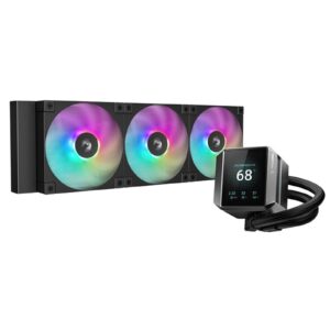 The DeepCool MYSTIQUE 360 ARGB Liquid CPU Cooler is a high-performance liquid cooling solution designed to keep your CPU running at optimal temperatures. Featuring a 360mm radiator