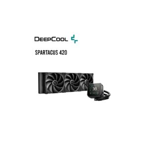 <b> DeepCool Spartacus 420</b><br/><br/>Spartacus 420 is DeepCool’s latest generation of liquid coolers featuring an advanced customizable LCD screen. Personalize your build with modular layouts and dynamic visuals on the 3.4" IPS screen. Equipped with an upgraded Gen 6 pump and high-performance fans
